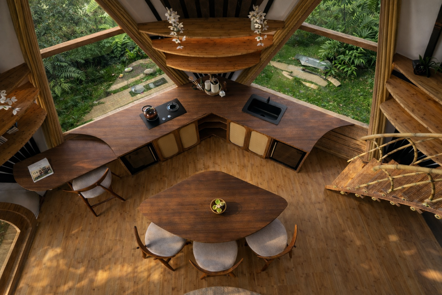 Trishula Dome at golden hour